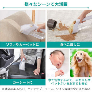 リンサークリーナー 染み抜き 布製品洗浄機 水と空気の力で汚れを吸い取る 温水対応の画像