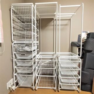 IKEAのALGOT/アルゴート収納システム 収納ラック　ハンガーラック