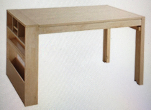 期間限定値下げ中！ 新品伸縮ダイニングテーブルシェルフ付W127-207