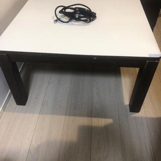 中古こたつ　布団なし　リバーシブル　つまみ調節