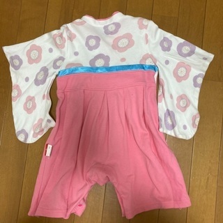 女の子向け　袴ロンパース　70サイズ　ヘアバンド付きの画像