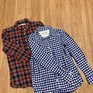 無印&ローリーズ 長袖ネルシャツ 2枚セット