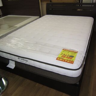 R055 NITORI ダブルベッド、N-Sleep Hard-CR ダブルマットレス、幅140cm キレイ