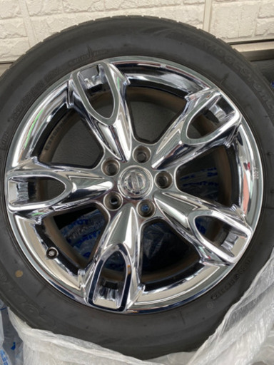 日産USムラーノ純正ホイール, タイヤホイールセット タイヤブリヂストン6分山, 225/55/18, 夏タイヤ, 50,000円