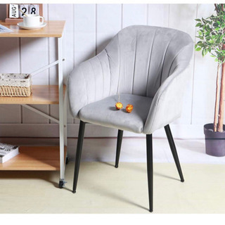 ダイニングチェア　北欧　グレー　おしゃれ　クッション　リビングの画像