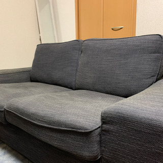 IKEA2人掛けソファ　ダークブルー