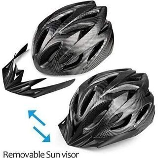 【新品】超軽量 自転車ヘルメット 流線型 サイズ調整 ロードバイク MTB サイクリング 通勤 大人 男女兼用 通気 ヘルメット ブラックの画像