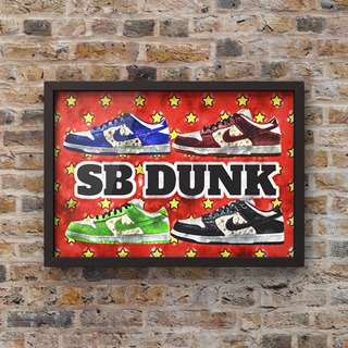 113 sb dunk エスビーダンクオマージュアートポスター(...
