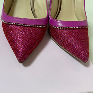 中古　ダイアナ　DIANA ピンク　キラキラ　23㎝の画像