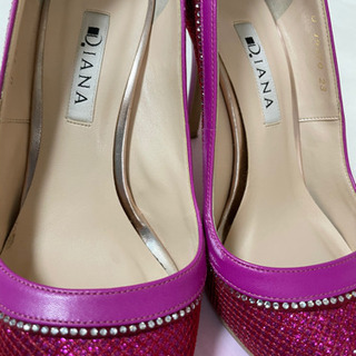 中古　ダイアナ　DIANA ピンク　キラキラ　23㎝の画像