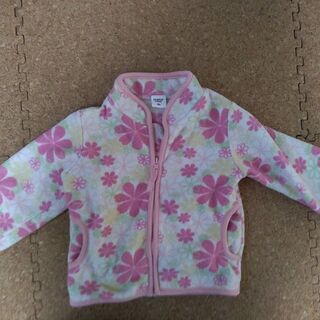 ■中古美品「SIMPLE FREE 女児フリースジップ　80㎝　...