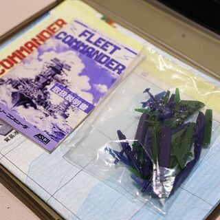 【苫小牧バナナ】希少 FC フリートコマンダー ファミコン ソフト 海戦マップ・模型・箱・説明書付き 動作品♪の画像