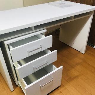 [単身用中古家具４点セット]すのこベッド ニトリPCデスク SHARP冷蔵庫 ハイアール洗濯機の画像