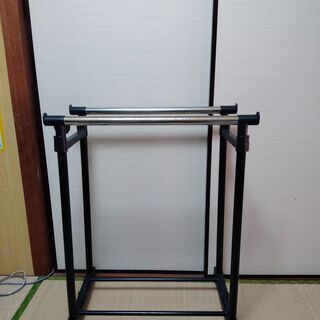 【無料】高さ調整2段式ハンガーラック