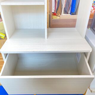 子供用 ハンガーラック 引き出し/ラック付き　子供部屋 収納 625×34×1110　買取帝国 朝霞店の画像