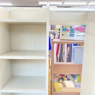 子供用 ハンガーラック 引き出し/ラック付き　子供部屋 収納 625×34×1110　買取帝国 朝霞店の画像