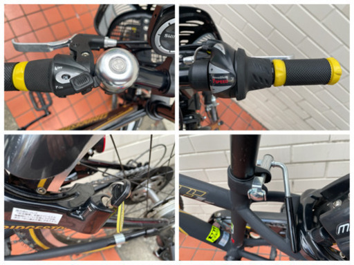 GM442 【近隣配達可能】子供用自転車 BRIDGESTONE CFjr ブラック×イエロー 自転車 練習用 子供用 サイクリング 
