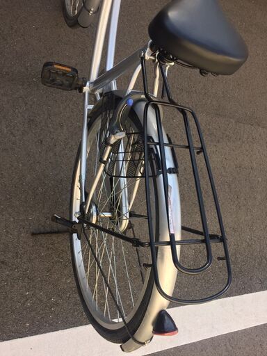《レンタサイクル店使用　自転車整備士整備済み！》中古車　26インチ　シティサイクル　シルバー