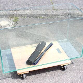 GEX☆オールガラス水槽☆幅90cm☆高さ50.5cm☆小さなカ...