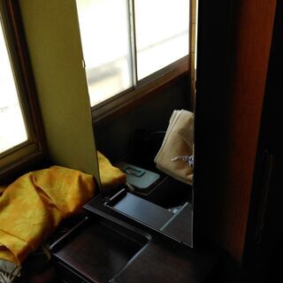 取り壊しのためお急ぎ下さい！　鏡台　鏡　レトロ　木製　化粧　ドレッサー
