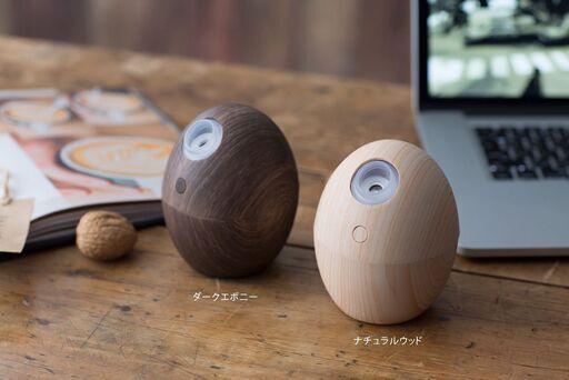 ★美品★ナチュラルウッド★USB加湿器 たまご形★当方最寄り改札越し手渡し可能♪