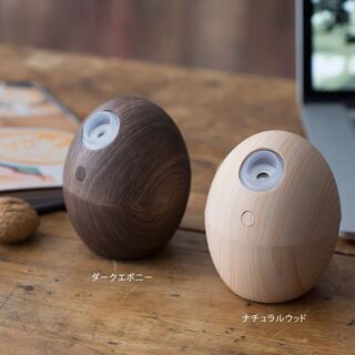 ★美品★ナチュラルウッド★USB加湿器 たまご形★当方最寄り改札越し手渡し可能♪の画像