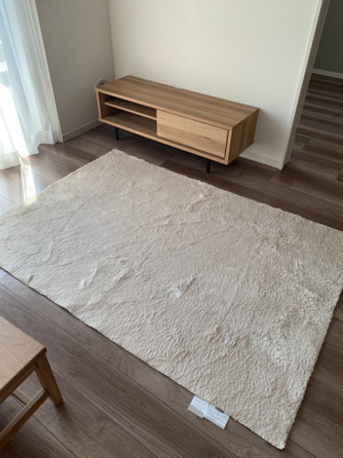 IKEHIKO ソフトタッチボリュームシャギーラグ ベージュ