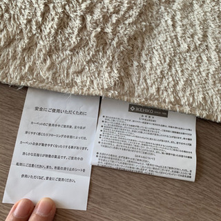IKEHIKO ソフトタッチボリュームシャギーラグ ベージュの画像