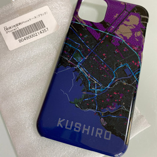 iPhone11 用 携帯ケース　釧路市街地図プリント
