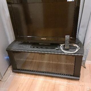 32型液晶テレビ　テレビ台セット　動作問題なし　10年製　リモコ...