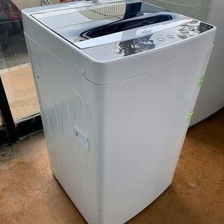 【苫小牧バナナ】2017年製 ハイアール/Haier 5.5kg 洗濯機 JW-C55A ホワイト系 １人暮らし向け 清掃済みの画像