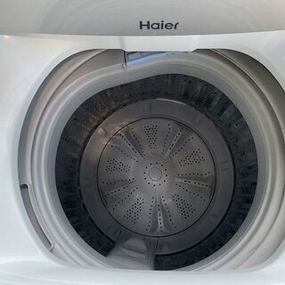 【苫小牧バナナ】2017年製 ハイアール/Haier 5.5kg 洗濯機 JW-C55A ホワイト系 １人暮らし向け 清掃済みの画像