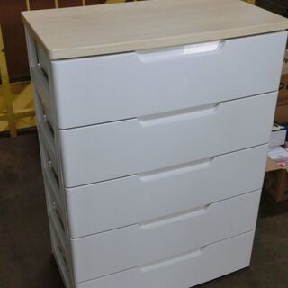 ウッドトップチェスト 5段 引き出し 収納 家具 40×73×1...