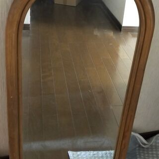 値下げ交渉可　籐の縁ミラー