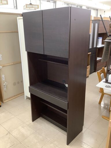 ニトリ 2枚扉・引き出し付 レンジ台【トレファク牛久店】