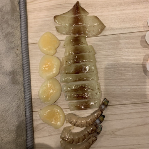 食品サンプル　イカ　海老　帆立