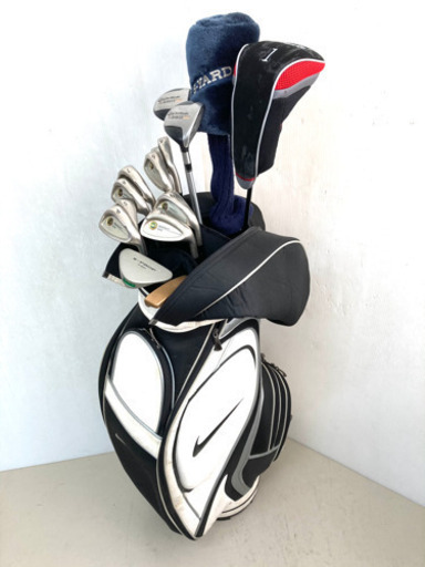 【SOLD OUT】Slazenger ドライバー／DUNLOPアイアン 等 ゴルフクラブ 15本＋NIKEバッグ付き