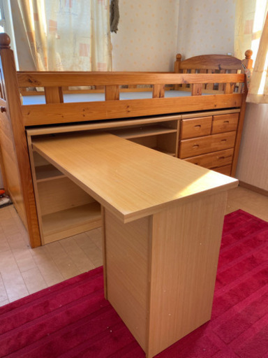 システムベッド　ロフトベッド　デスク　勉強机