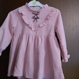 ■中古「入園式慶事女児ワンピース100㎝　ピンク」
