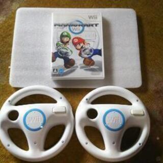 wiiマリオカート ハンドル2個セット【美品】ディスク傷なし