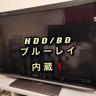 シャープ  テレビ　ブルーレイ　録画機能内蔵