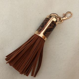 ALDOアルド　レザーツイードタッセル【レア:タイ購入品】美品