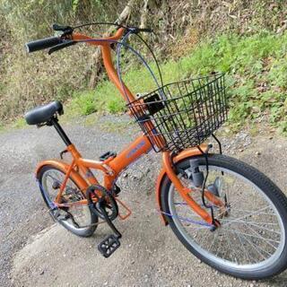 (*^▽^)/★4月の超～目玉商品‼️折りたたみ自転車20インチ★CAPTAIN  STAG★オレンジ★ピカピカ✨★★♪