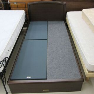 シングルベッド マットレス付き 幅100×長さ202×高さ25㎝ 引き出し