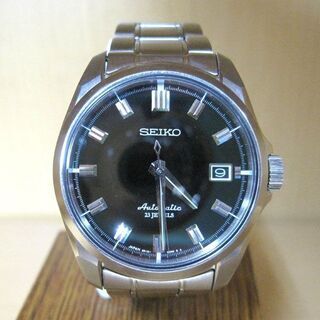 セイコー 自動巻き 腕時計 6R15-00H0 23石 裏スケルトン デイト 文字盤