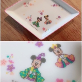 食器セット Disney ひなまつり ハート型 お子様ランチプレート パフェ用食器の画像