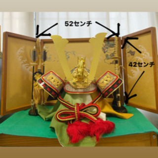 五月人形　美品　兜　収納ケース付き　破魔矢　刀の画像