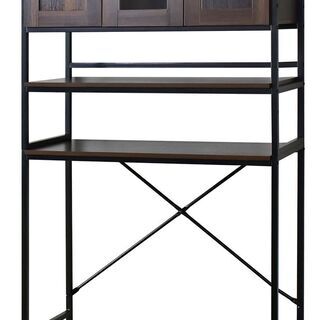 🌈Sキッチンボード【エミリア上段収納  90cm／ウォルナット色...
