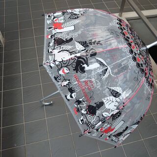 値下げ）ディズニー・不思議の国のアリス・ドーム型ビニール雨傘（中古）