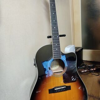 【美品/調整済み】Epiphone AJ-220SCE/VS エ...